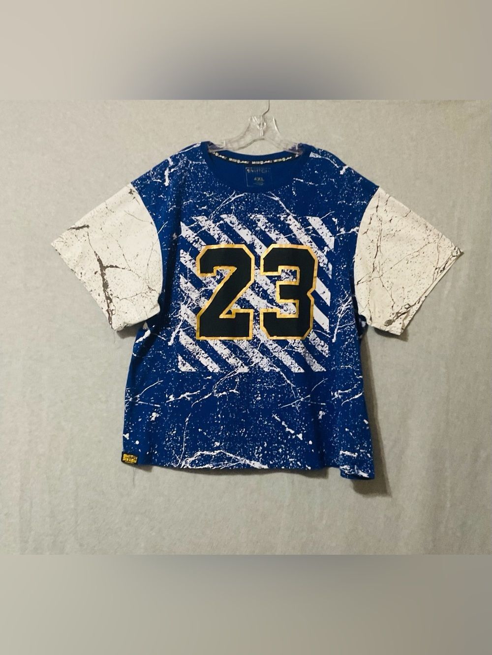 Switch Remarcable Men's  Blue '23' Graphic Short Sleeve T Shirt 3X